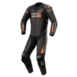 ALPINESTARS GP FORCE CHASER LEATHER SUIT PC BLACK RED FLUO