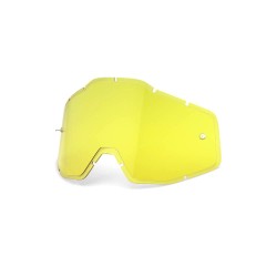 Racecraft/Accuri/Strata replacement injected lens 100% - HIPer Yellow anti-fog