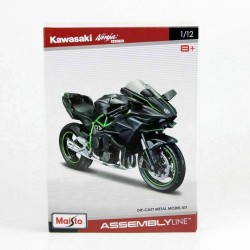 Kawasaki Ninja H2R Auto Assemblage Modèle 1:12 Modèle Noir Moto