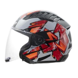 Casque Moto Jet YEMA DW-611 - Norme ECE 22.06 - Visière Solaire - Taille L - Gris